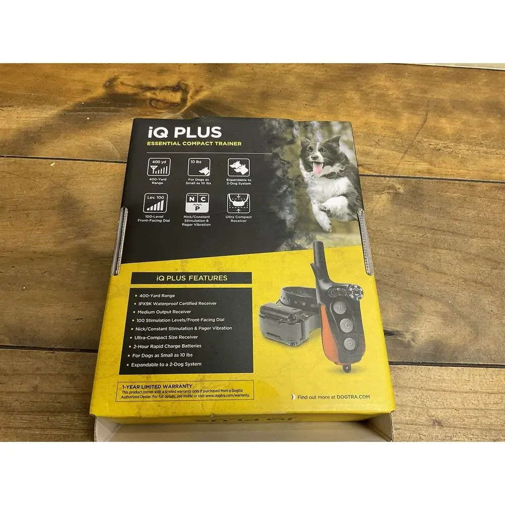 Dogtra iQ PLUS Electronic Trainer Dog Collar Black Static/Shock Control